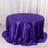 Purple satin tablecloth draped elegantly over a round table.