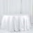 White satin tablecloth draped elegantly over an oval table