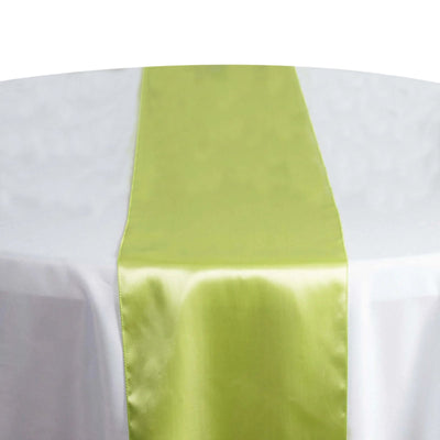 Satin Table Runner 12"x108" Apple Green - Stylish Table Linen