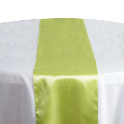 Satin Table Runner 12"x108" Apple Green - Stylish Table Linen