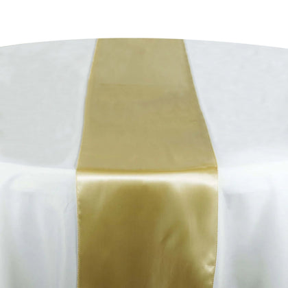 Satin Table Runner 12"x108" Champagne - Stylish Table Linen