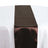 Brown satin table runner on a white tablecloth. #whtbkgd