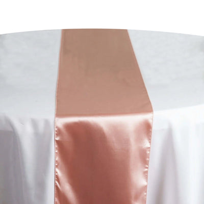 Satin Table Runner 12"x108" Dusty Rose - Stylish Table Linen