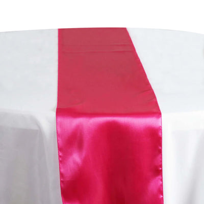 Satin Table Runner 12"x108" Fuchsia - Stylish Table Linen