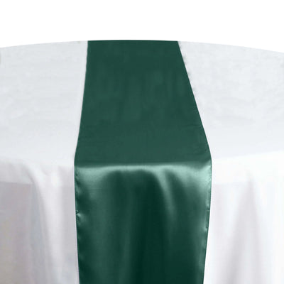 Satin Table Runner 12"x108" Hunter Emerald Green - Stylish Table Linen