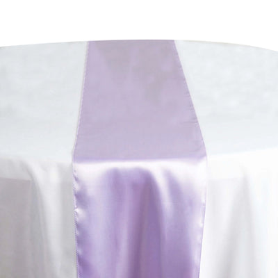 Satin Table Runner 12"x108" Lavender - Stylish Table Linen