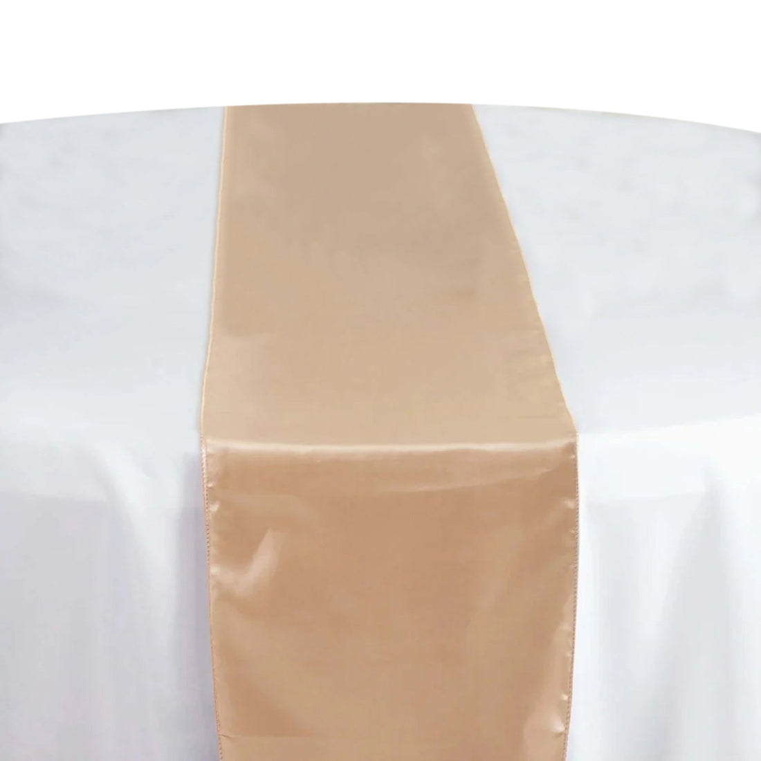 Beige table runner on a white tablecloth #whtbkgd