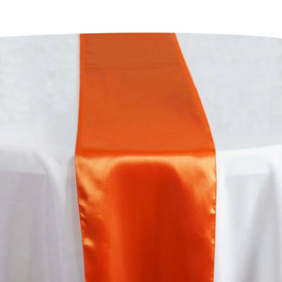 Satin Table Runner 12"x108" Orange - Stylish Table Linen