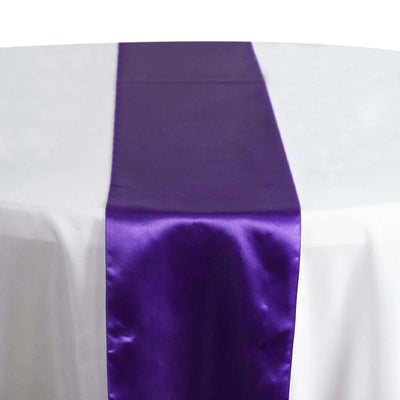 Satin Table Runner 12"x108" Purple - Stylish Table Linen