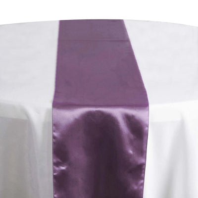 Satin Table Runner 12"x108" Violet Amethyst - Stylish Table Linen