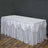 White tablecloth with elegant draping for events and parties.