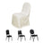 Four banquet chairs in various styles, including a covered chair.