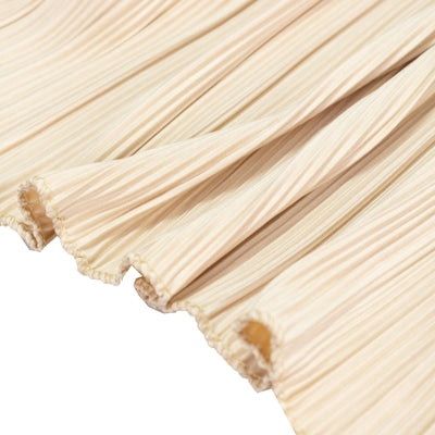 Scuba Table Runner 12x108inch Beige Accordion Pleated – Wrinkle Free & Stain Resistant Textured