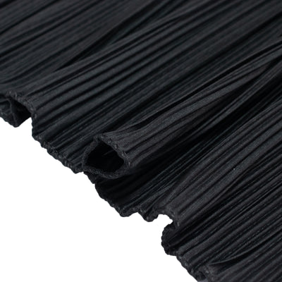 Scuba Table Runner 12x108inch Black Accordion Pleated – Wrinkle Free & Stain Resistant Textured