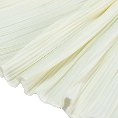 Scuba Table Runner 12x108inch Ivory Accordion Pleated – Wrinkle Free & Stain Resistant Textured