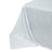 Sparkling white tablecloth with star-like patterns on a plain background