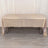 Beige tablecloth on a long table for events and parties