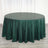 Green sequin tablecloth draping over a round table in a studio setting.