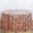 Rose gold sequin tablecloth for elegant event decor