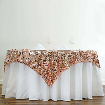 Sequin Table Overlay 72"x72" Blush - Big Payette Table Topper