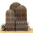 Decorative three-panel screen with wave design in gold and brown tones