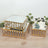 Elegant mirrored storage boxes with gold accents and decorative cake.
