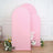 Pink arch backdrops with flowers, perfect for events and photography.