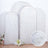 Silver sequin arch backdrop with floral accents