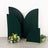 Green decorative panels with floral arrangements in a studio setting.