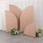 Curved decorative backdrops with floral arrangements in a studio setting.