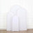 White fabric display stand set in various sizes on a plain background.