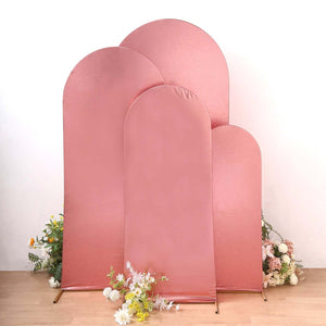 Pink backdrop set in various sizes with floral accents.