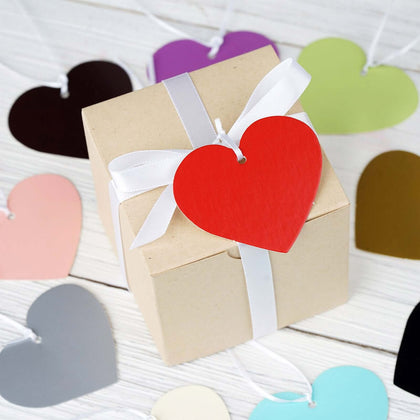Set of 50 Printable Heart Shape Wedding Favor Gift Tags