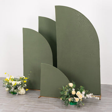 Experience Convenience and Style with Dusty Sage Green Spandex Chiara Backdrop Stand Covers