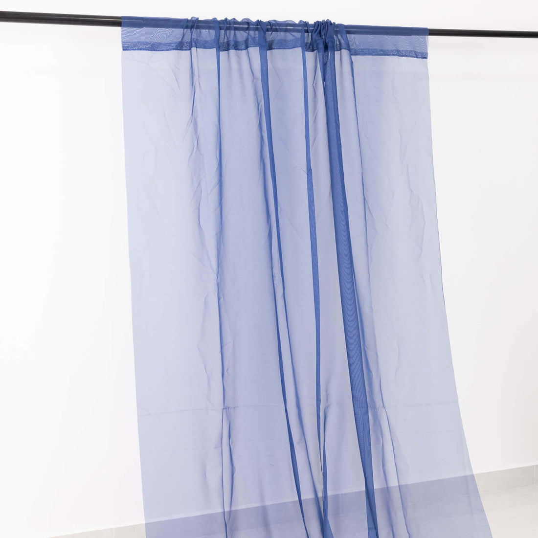 Premium Navy Blue Chiffon Ceiling Drapery | eFavormart