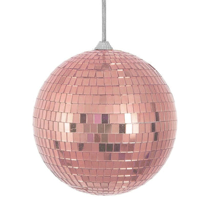 Pink disco ball pendant light, perfect for adding sparkle to any space.