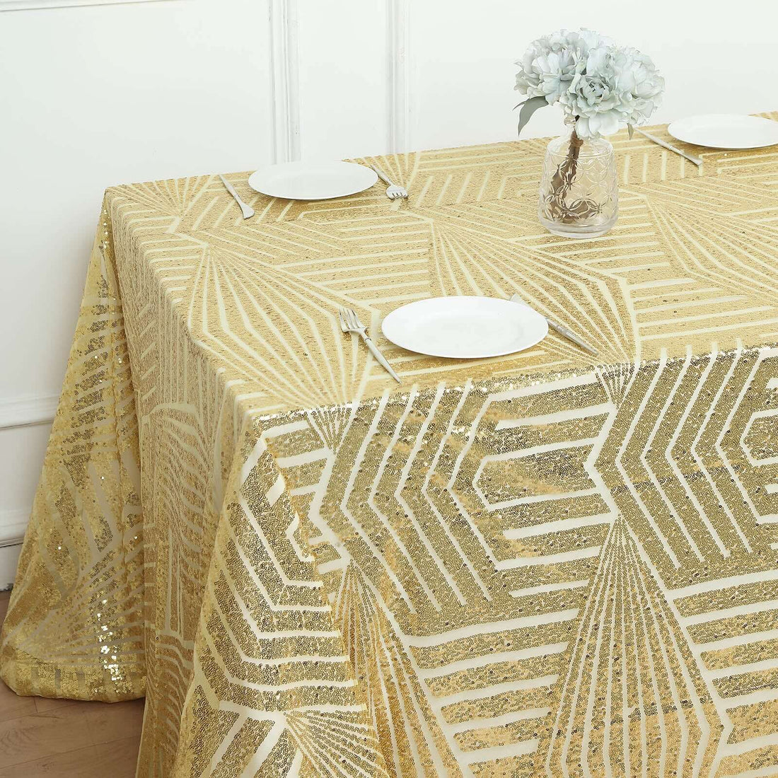 Tablecloth Vector Gold Sequin Diamond Tablecloth 90