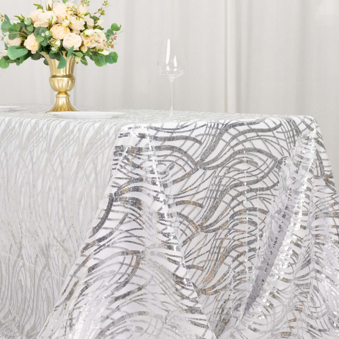 Sequins Mesh Tablecloth 90