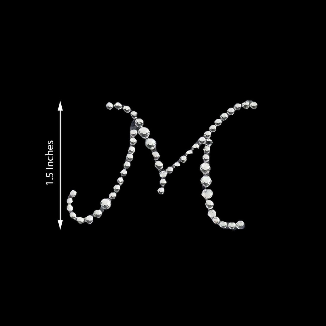 12-Pack Clear Rhinestone Letter 