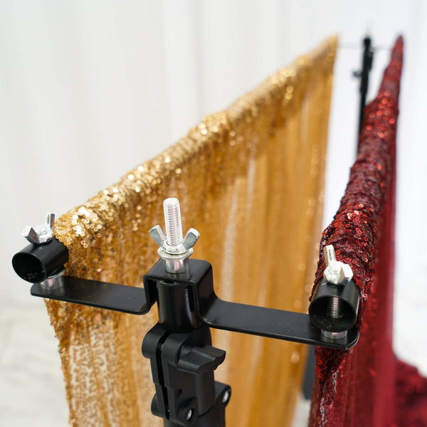 Sequin backdrop clips for photography setup