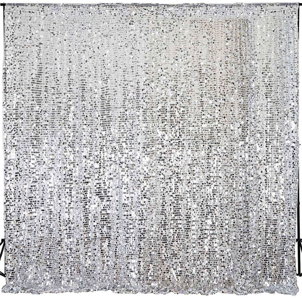 Silver sequin backdrop for parties and events
