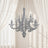 Silver Glittered Acrylic Chandelier Hanging Decor 24inch, 3D Interlocking Cutout Design