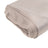 Beige fabric roll with smooth texture and folded edges.