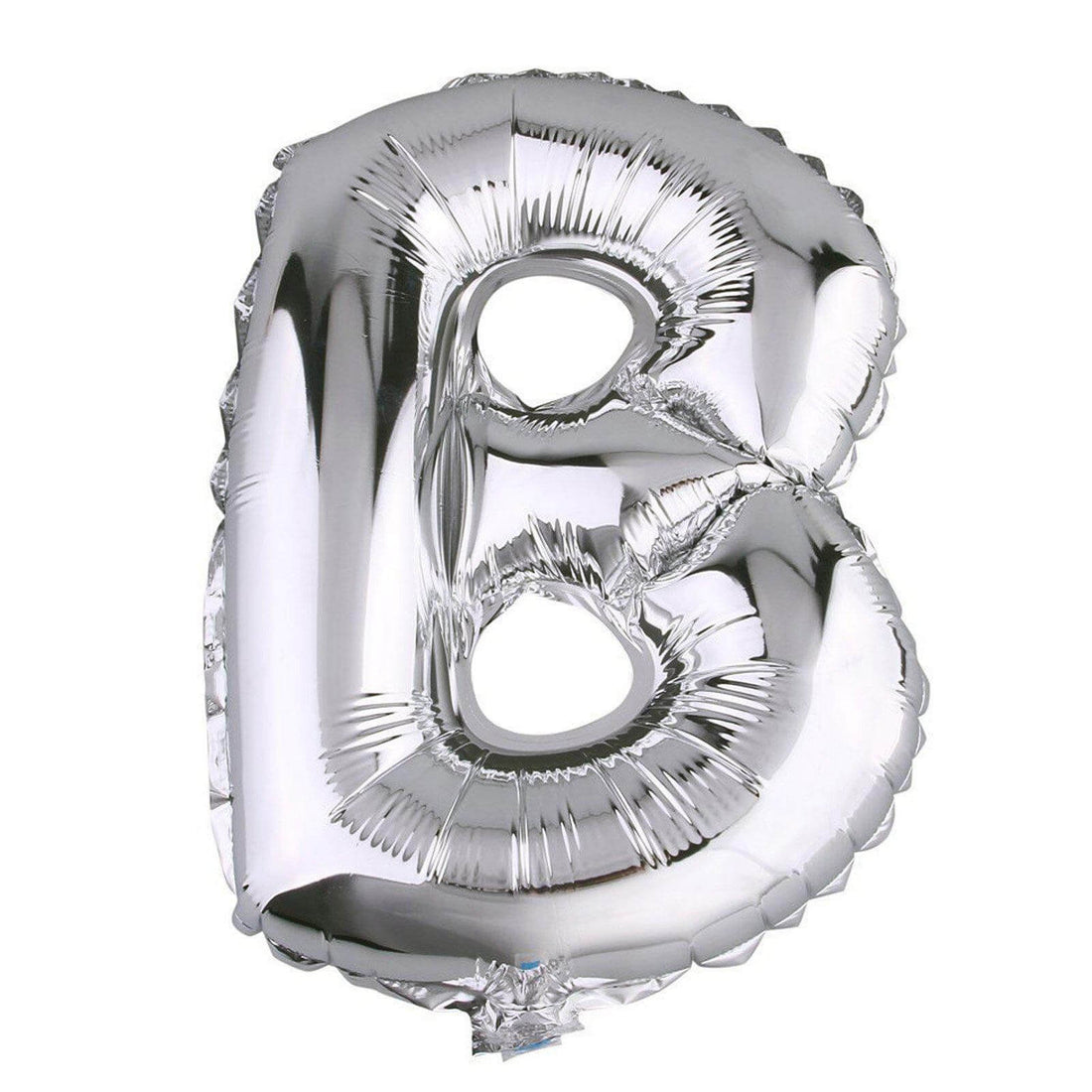 Silver foil letter B balloon #whtbkgd