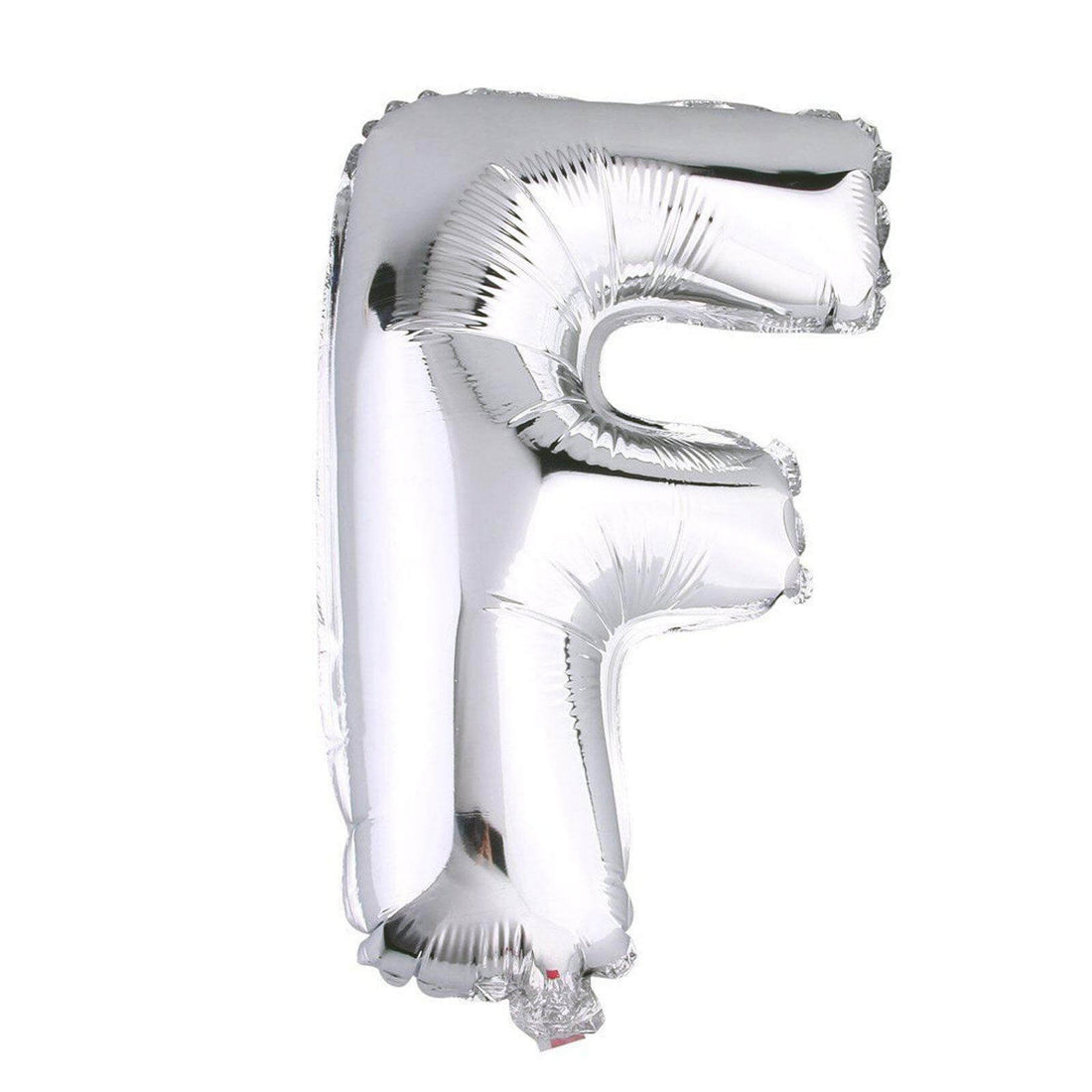 Silver foil letter F balloon #whtbkgd