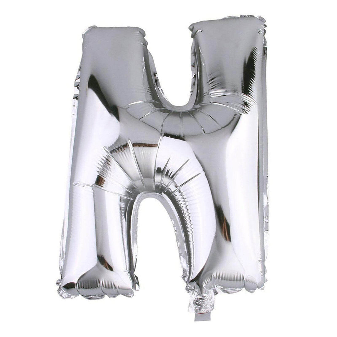 Silver foil letter H balloon #whtbkgd