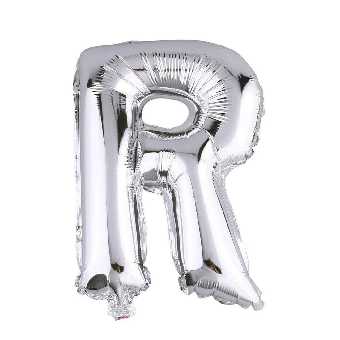 Silver foil balloon letter R #whtbkgd