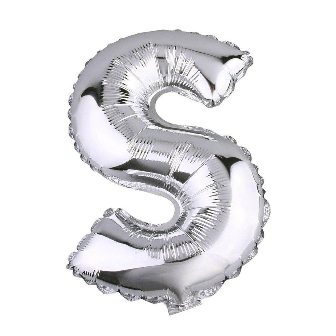 Silver foil letter S balloon #whtbkgd