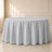 silver seamless polyester round tablecloth