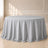 silver round tablecloth 132 inch seamless cover